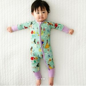 NWT Little Sleepies Disney Princesses, Size 0-3 Months